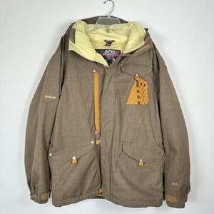 686 ACC Michael Akira‎ West Mens M Snowboard Ski Jacket Brown Heavy The Tiger